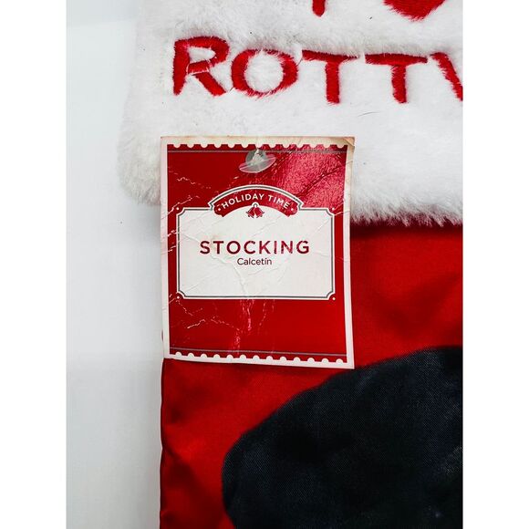 I Love My Rottweiler Christmas Stocking Holiday Time Dog Animal - Picture 3 of 7